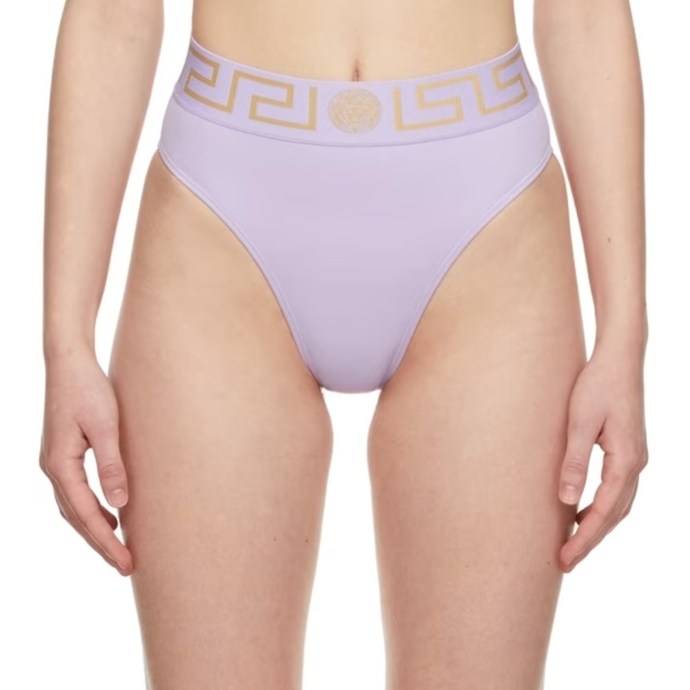 NWT Versace authentic lavender Greca border bikini bottom size 3 / medium